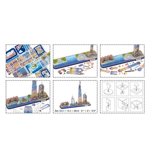 Продукт Cubic Fun - Пъзел 3D City Line Dubai 182ч. с LED светлини  - 0 - BG Hlapeta